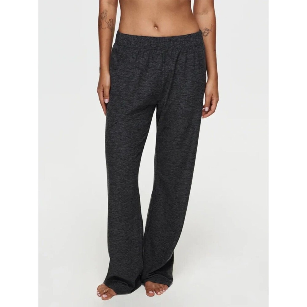 OUTDOOR VOICES Gray Cloudknit Wide Leg Sweatpants Drawstring Pull On SIZE LARGE